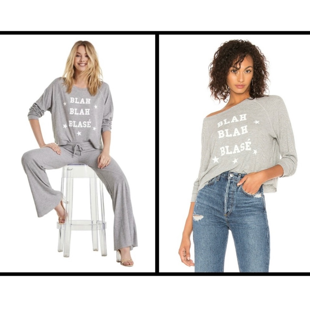 New Wildfox Blah Blah Base thermal long sleeve xxs